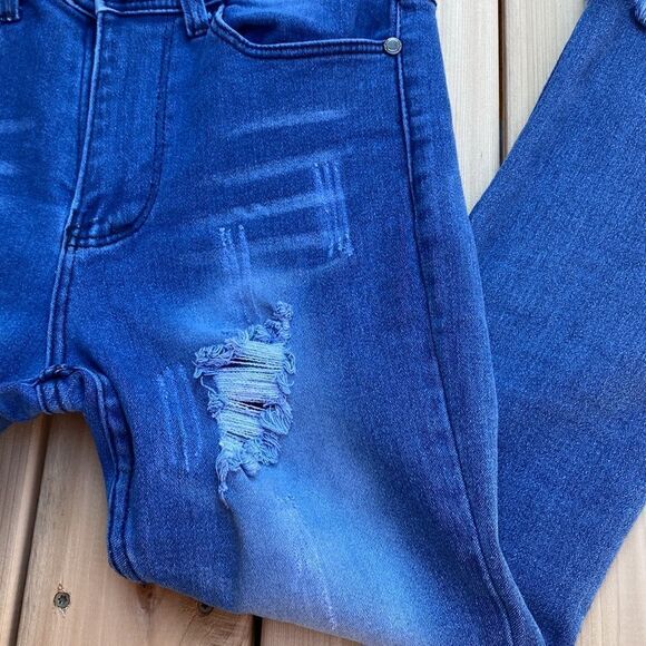 Big Bank  Distressed  Calf/Cropped  Jeans-Pants - Picture 4 of 13